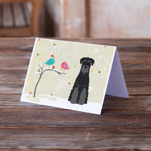 Load image into Gallery viewer, Christmas Presents between Friends Schnauzer - Black Greeting Cards -  Blank Note Cards – 8-Pack of Artist-Designed Cards with Envelopes