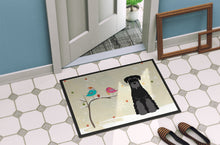 Load image into Gallery viewer, Christmas Presents between Friends Standard Schnauzer Black Doormat - 24x36 Decorative Floor Mat – Indoor/Outdoor Rug with Artistic Flair BB2504JMAT