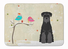 Load image into Gallery viewer, Christmas Presents between Friends Standard Schnauzer Black Machine Washable Memory Foam Mat BB2504RUG
