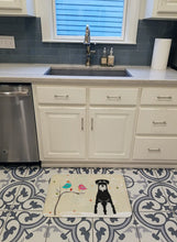 Load image into Gallery viewer, Christmas Presents between Friends Standard Schnauzer Salt and Pepper Machine Washable Memory Foam Mat BB2505RUG