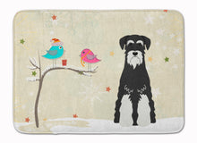 Load image into Gallery viewer, Christmas Presents between Friends Standard Schnauzer Salt and Pepper Machine Washable Memory Foam Mat BB2505RUG