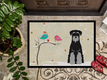 Load image into Gallery viewer, Christmas Presents between Friends Standard Schnauzer Black Grey Doormat - 24x36 Decorative Floor Mat – Indoor/Outdoor Rug with Artistic Flair BB2506JMAT