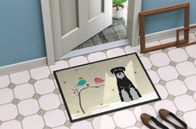 Load image into Gallery viewer, Christmas Presents between Friends Standard Schnauzer Black Grey Doormat - 24x36 Decorative Floor Mat – Indoor/Outdoor Rug with Artistic Flair BB2506JMAT