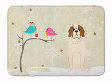 Load image into Gallery viewer, Christmas Presents between Friends Saint Bernard Machine Washable Memory Foam Mat BB2507RUG