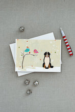 Load image into Gallery viewer, Christmas Presents between Friends Bernese Mountain Dog Greeting Cards -  Blank Note Cards – 8-Pack of Artist-Designed Cards with Envelopes