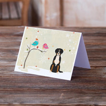 Load image into Gallery viewer, Christmas Presents between Friends Greater Swiss Mountain Dog Greeting Cards -  Blank Note Cards – 8-Pack of Artist-Designed Cards with Envelopes