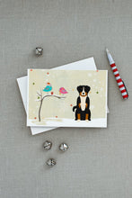 Load image into Gallery viewer, Christmas Presents between Friends Appenzeller Sennenhund Greeting Cards -  Blank Note Cards – 8-Pack of Artist-Designed Cards with Envelopes