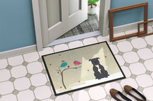 Load image into Gallery viewer, Christmas Presents between Friends Staffordshire Bull Terrier Blue Doormat - 24x36 Decorative Floor Mat – Indoor/Outdoor Rug with Artistic Flair BB2518JMAT