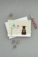 Load image into Gallery viewer, Christmas Presents between Friends Bull Terrier - Chocolate Greeting Cards -  Blank Note Cards – 8-Pack of Artist-Designed Cards with Envelopes