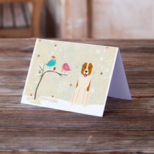 Load image into Gallery viewer, Christmas Presents between Friends Central Asian Shepherd Dog Greeting Cards -  Blank Note Cards – 8-Pack of Artist-Designed Cards with Envelopes