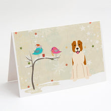 Load image into Gallery viewer, Christmas Presents between Friends Central Asian Shepherd Dog Greeting Cards -  Blank Note Cards – 8-Pack of Artist-Designed Cards with Envelopes