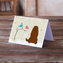 Load image into Gallery viewer, Christmas Presents between Friends Caucasian Shepherd Dog Greeting Cards -  Blank Note Cards – 8-Pack of Artist-Designed Cards with Envelopes
