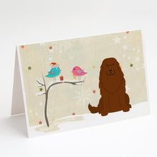 Load image into Gallery viewer, Christmas Presents between Friends Caucasian Shepherd Dog Greeting Cards -  Blank Note Cards – 8-Pack of Artist-Designed Cards with Envelopes