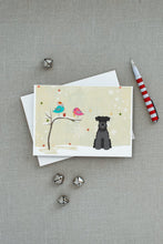 Load image into Gallery viewer, Christmas Presents between Friends Schnauzer - Black Greeting Cards -  Blank Note Cards – 8-Pack of Artist-Designed Cards with Envelopes