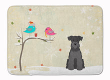 Load image into Gallery viewer, Christmas Presents between Friends Miniature Schanuzer Black Machine Washable Memory Foam Mat BB2523RUG