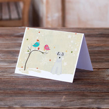 Load image into Gallery viewer, Christmas Presents between Friends Schnauzer - White Greeting Cards -  Blank Note Cards – 8-Pack of Artist-Designed Cards with Envelopes