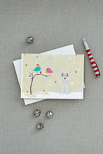 Load image into Gallery viewer, Christmas Presents between Friends Schnauzer - White Greeting Cards -  Blank Note Cards – 8-Pack of Artist-Designed Cards with Envelopes