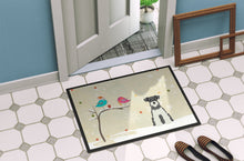 Load image into Gallery viewer, Christmas Presents between Friends Miniature Schanuzer Salt and Pepper Doormat - 24x36 Decorative Floor Mat – Indoor/Outdoor Rug with Artistic Flair BB2526JMAT