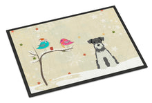 Load image into Gallery viewer, Christmas Presents between Friends Miniature Schanuzer Salt and Pepper Doormat - 24x36 Decorative Floor Mat – Indoor/Outdoor Rug with Artistic Flair BB2526JMAT