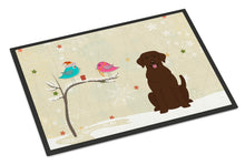 Load image into Gallery viewer, Christmas Presents between Friends Chocolate Labrador Doormat - 24x36 Decorative Floor Mat – Indoor/Outdoor Rug with Artistic Flair BB2528JMAT
