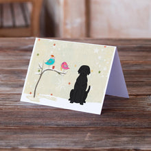 Load image into Gallery viewer, Christmas Presents between Friends Labrador Retriever - Black Greeting Cards -  Blank Note Cards – 8-Pack of Artist-Designed Cards with Envelopes