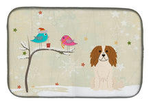 Load image into Gallery viewer, Christmas Presents between Friends Cavalier Spaniel Dish Drying Mat – Absorbent, Artistic Kitchen Essentials BB2530DDM