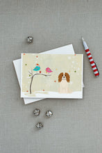 Load image into Gallery viewer, Christmas Presents between Friends Cavalier King Charles Spaniel Greeting Cards -  Blank Note Cards – 8-Pack of Artist-Designed Cards with Envelopes