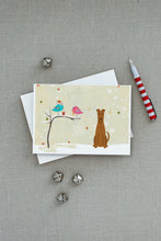 Load image into Gallery viewer, Christmas Presents between Friends Irish Terrier Greeting Cards -  Blank Note Cards – 8-Pack of Artist-Designed Cards with Envelopes