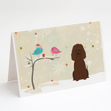 Load image into Gallery viewer, Christmas Presents between Friends Water Spaniel Greeting Cards -  Blank Note Cards – 8-Pack of Artist-Designed Cards with Envelopes