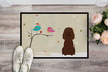 Load image into Gallery viewer, Christmas Presents between Friends Irish Water Spaniel Doormat - 24x36 Decorative Floor Mat – Indoor/Outdoor Rug with Artistic Flair BB2535JMAT