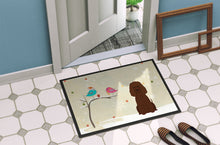 Load image into Gallery viewer, Christmas Presents between Friends Irish Water Spaniel Doormat - 24x36 Decorative Floor Mat – Indoor/Outdoor Rug with Artistic Flair BB2535JMAT