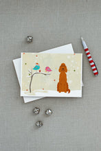 Load image into Gallery viewer, Christmas Presents between Friends Irish Setter Greeting Cards -  Blank Note Cards – 8-Pack of Artist-Designed Cards with Envelopes