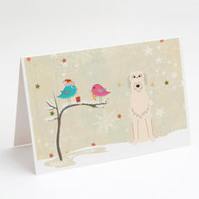 Load image into Gallery viewer, Christmas Presents between Friends Irish Wolfhound Greeting Cards -  Blank Note Cards – 8-Pack of Artist-Designed Cards with Envelopes