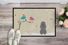 Load image into Gallery viewer, Christmas Presents between Friends Poodle Silver Doormat - 24x36 Decorative Floor Mat – Indoor/Outdoor Rug with Artistic Flair BB2540JMAT
