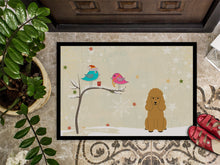 Load image into Gallery viewer, Christmas Presents between Friends Poodle Tan Doormat - 24x36 Decorative Floor Mat – Indoor/Outdoor Rug with Artistic Flair BB2541JMAT