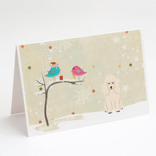 Load image into Gallery viewer, Christmas Presents between Friends Poodle - White Greeting Cards -  Blank Note Cards – 8-Pack of Artist-Designed Cards with Envelopes