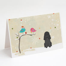 Load image into Gallery viewer, Christmas Presents between Friends Poodle - Black Greeting Cards -  Blank Note Cards – 8-Pack of Artist-Designed Cards with Envelopes