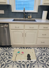 Load image into Gallery viewer, Christmas Presents between Friends Poodle Black Machine Washable Memory Foam Mat BB2543RUG