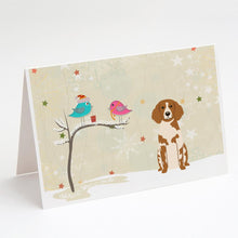 Load image into Gallery viewer, Christmas Presents between Friends Brittany Greeting Cards -  Blank Note Cards – 8-Pack of Artist-Designed Cards with Envelopes