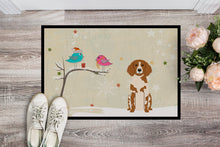 Load image into Gallery viewer, Christmas Presents between Friends Brittany Spaniel Doormat - 24x36 Decorative Floor Mat – Indoor/Outdoor Rug with Artistic Flair BB2544JMAT