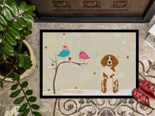 Load image into Gallery viewer, Christmas Presents between Friends Brittany Spaniel Doormat - 24x36 Decorative Floor Mat – Indoor/Outdoor Rug with Artistic Flair BB2544JMAT