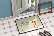 Load image into Gallery viewer, Christmas Presents between Friends Brittany Spaniel Doormat - 24x36 Decorative Floor Mat – Indoor/Outdoor Rug with Artistic Flair BB2544JMAT