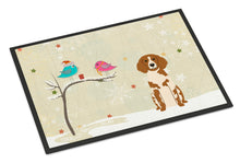 Load image into Gallery viewer, Christmas Presents between Friends Brittany Spaniel Doormat - 24x36 Decorative Floor Mat – Indoor/Outdoor Rug with Artistic Flair BB2544JMAT