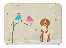 Load image into Gallery viewer, Christmas Presents between Friends Brittany Spaniel Machine Washable Memory Foam Mat BB2544RUG