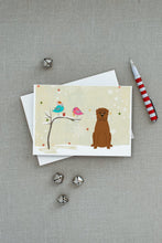 Load image into Gallery viewer, Christmas Presents between Friends Dogue de Bourdeaux Greeting Cards -  Blank Note Cards – 8-Pack of Artist-Designed Cards with Envelopes