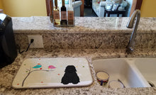 Load image into Gallery viewer, Christmas Presents between Friends Bouvier des Flandres Dish Drying Mat – Absorbent, Artistic Kitchen Essentials BB2546DDM