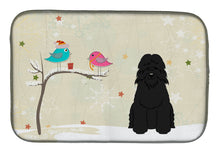 Load image into Gallery viewer, Christmas Presents between Friends Bouvier des Flandres Dish Drying Mat – Absorbent, Artistic Kitchen Essentials BB2546DDM