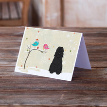 Load image into Gallery viewer, Christmas Presents between Friends Bouvier des Flandres Greeting Cards -  Blank Note Cards – 8-Pack of Artist-Designed Cards with Envelopes