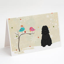 Load image into Gallery viewer, Christmas Presents between Friends Bouvier des Flandres Greeting Cards -  Blank Note Cards – 8-Pack of Artist-Designed Cards with Envelopes