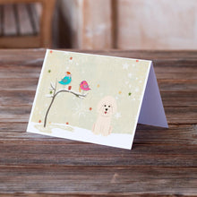 Load image into Gallery viewer, Christmas Presents between Friends Bichon Frise Greeting Cards -  Blank Note Cards – 8-Pack of Artist-Designed Cards with Envelopes